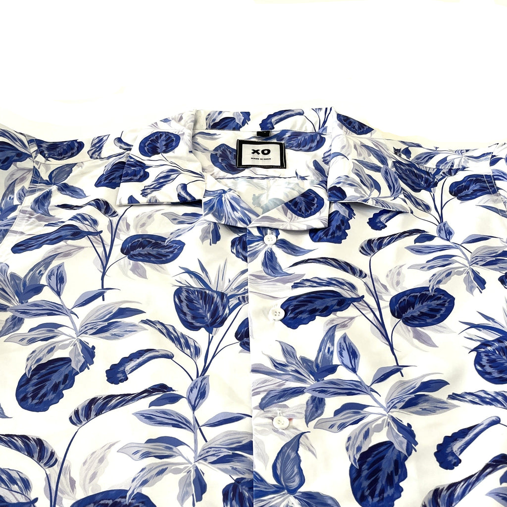 Blue on White Floral Shirt