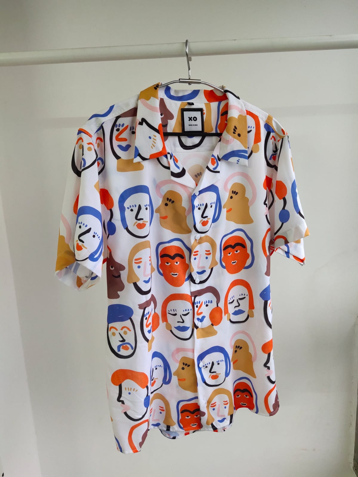 Hand Drawn Faces Print Shirt