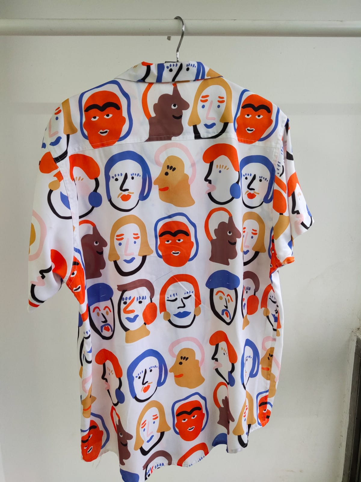 Hand Drawn Faces Print Shirt
