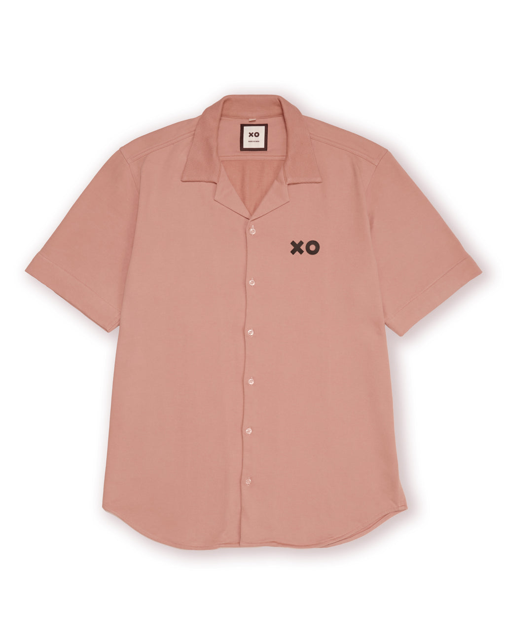 Peach Knitted Bowling Shirt