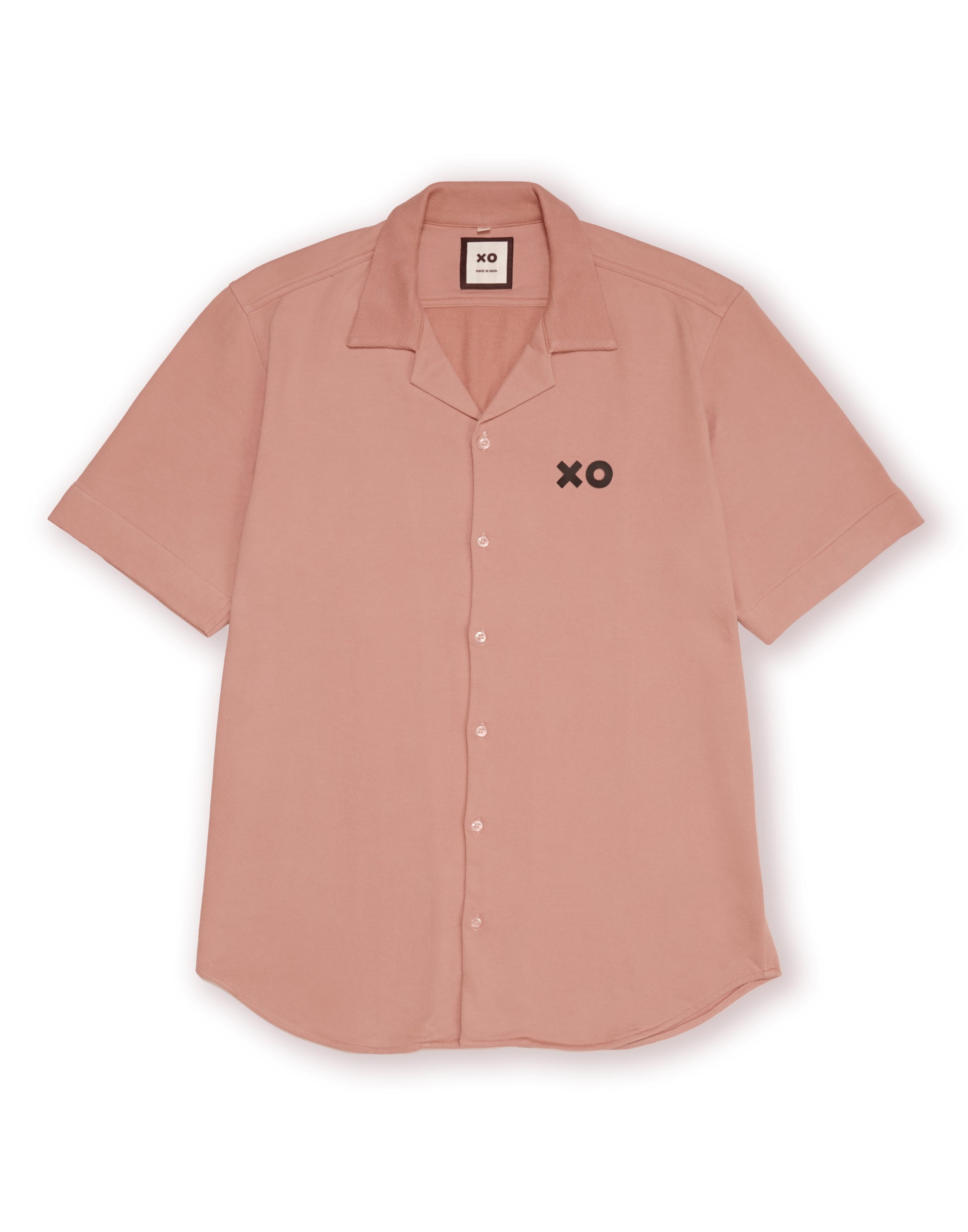 Peach Knitted Bowling Shirt